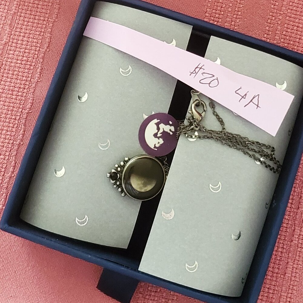 Moonglow necklace 4A phase moon glow pendant on chain